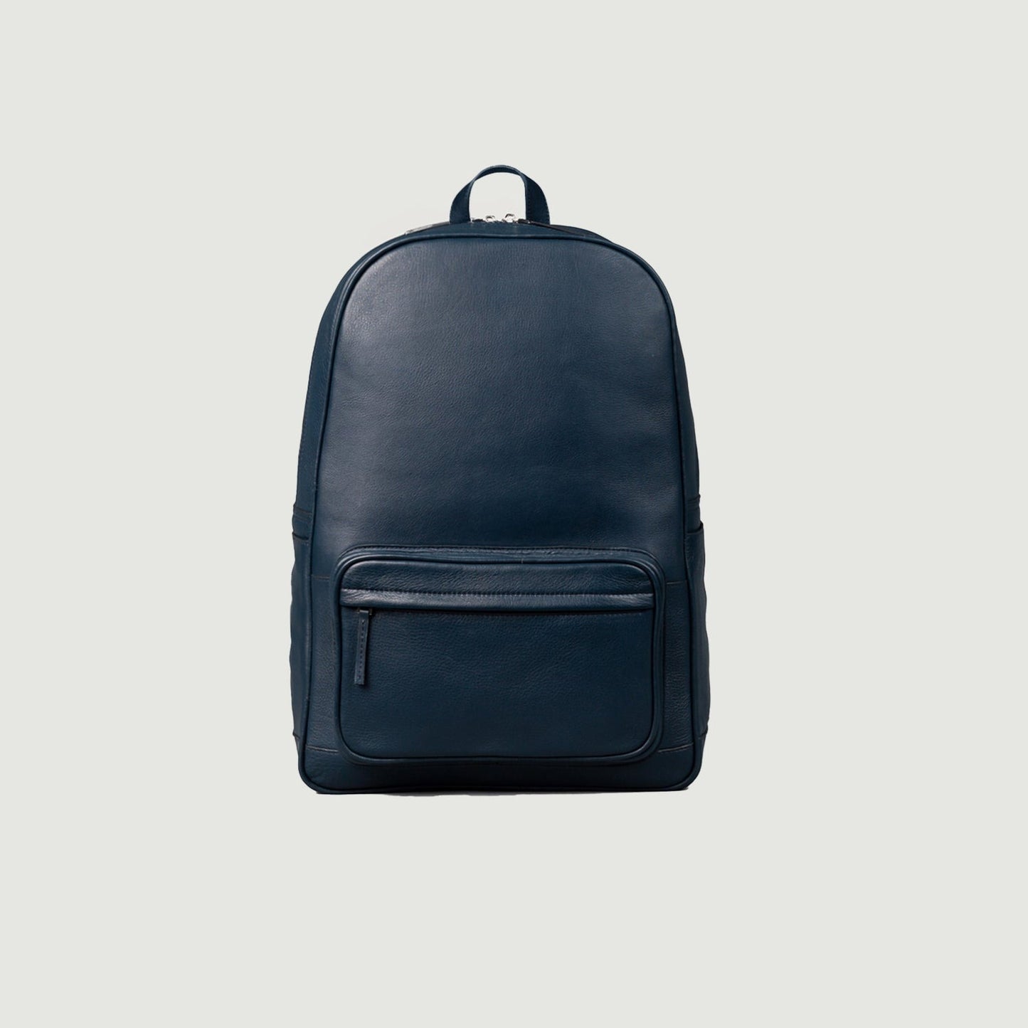 Sac à dos en cuir bleu marine - Backpack