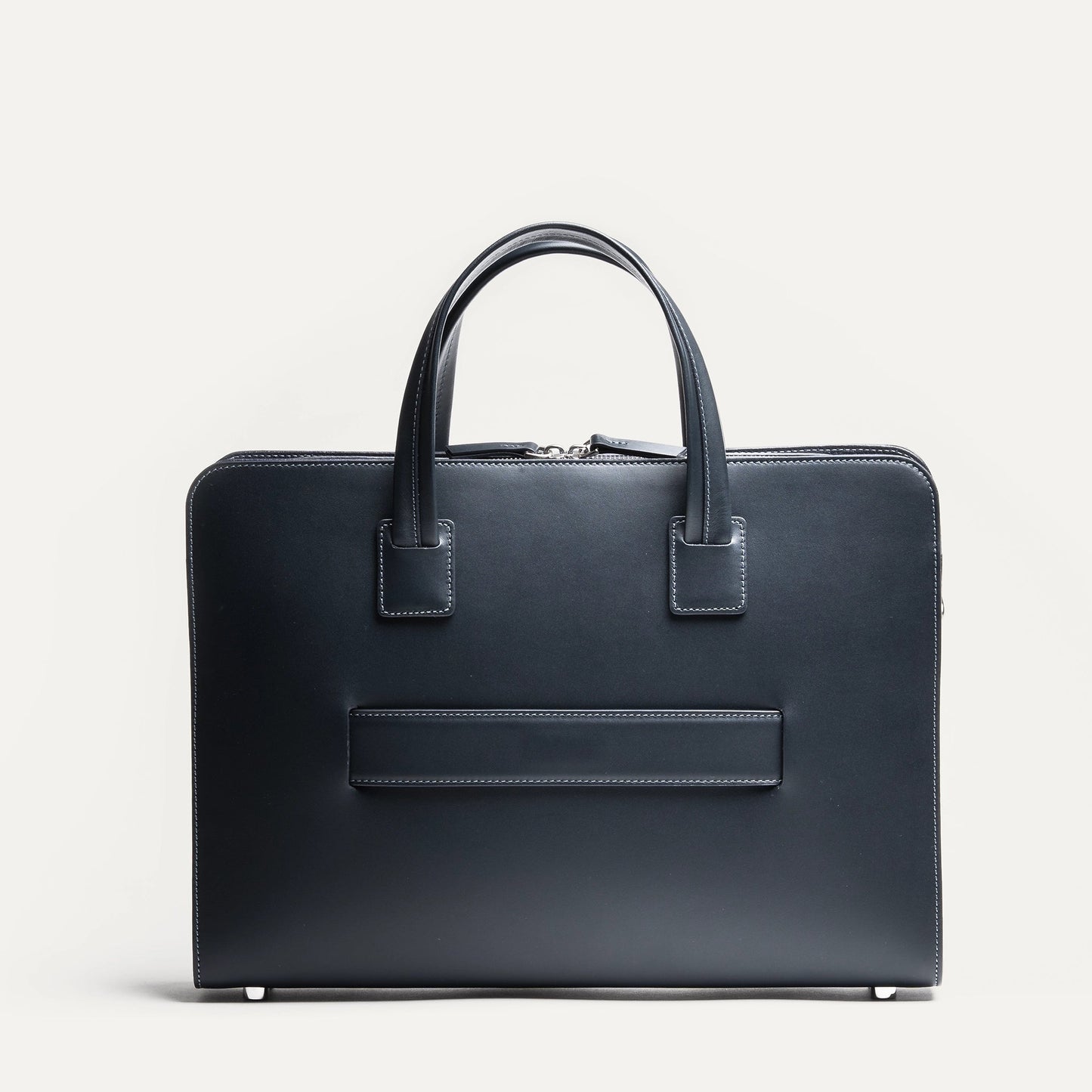 Cartable Pro / Ordinateur Compact en cuir lisse et grainé - MARINE