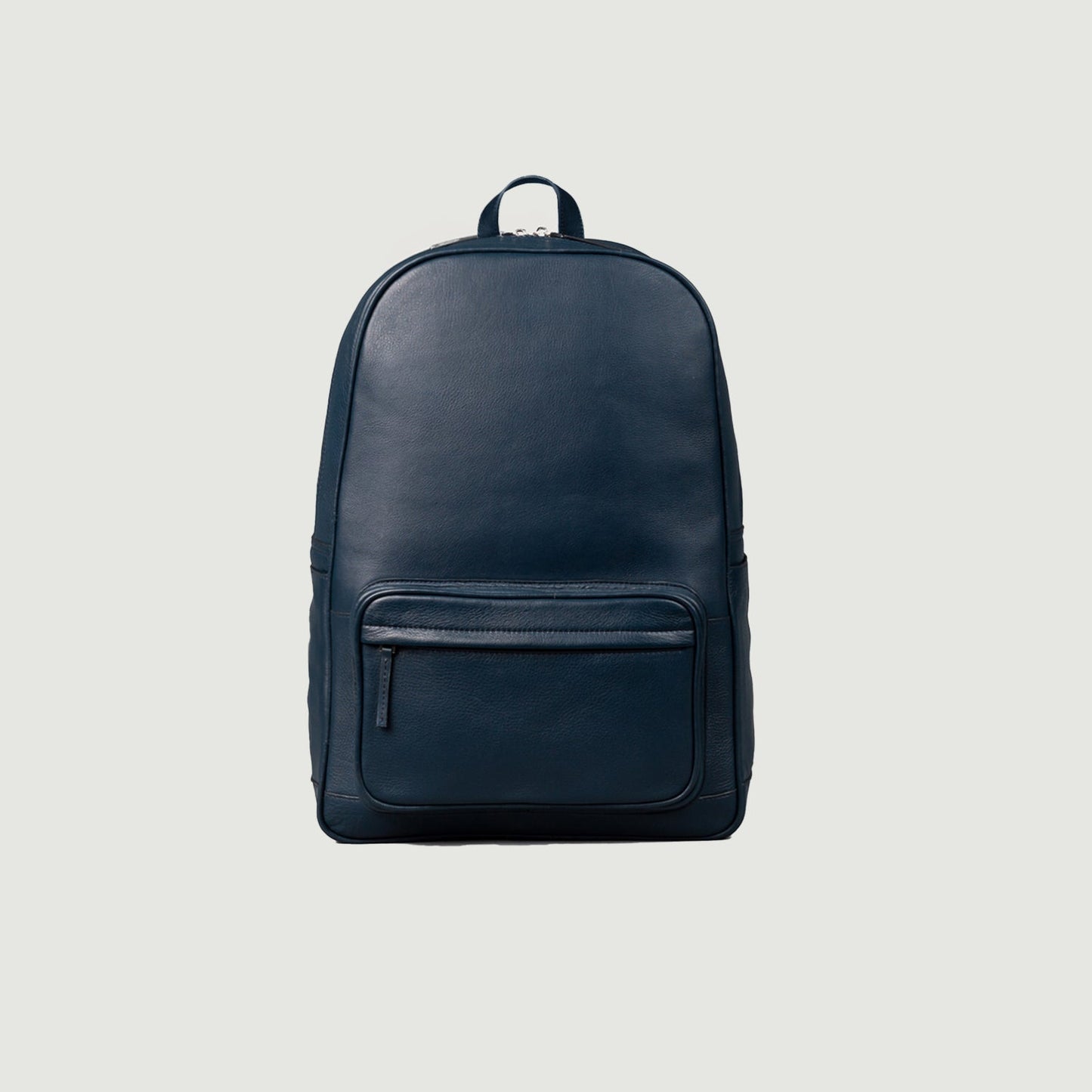 Sac à dos en cuir bleu marine - Backpack