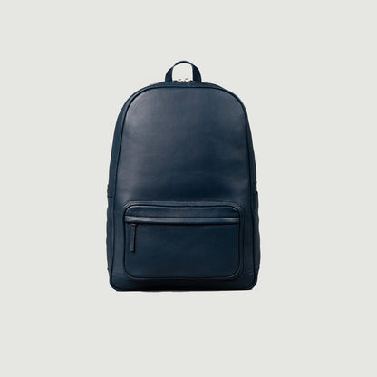 Sac à dos en cuir bleu marine - Backpack