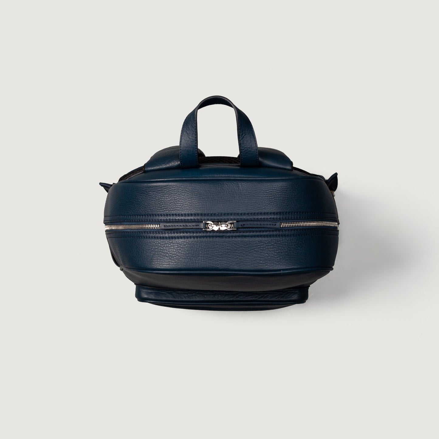 Sac à dos en cuir bleu marine - Backpack