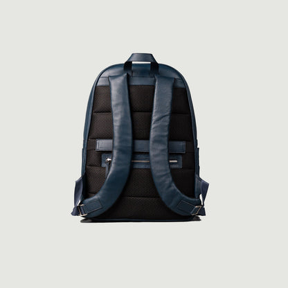 Sac à dos en cuir bleu marine - Backpack
