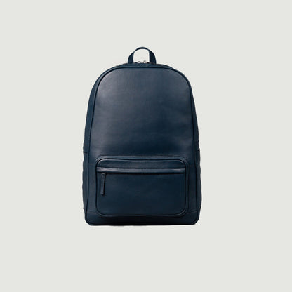 Sac à dos en cuir bleu marine - Backpack